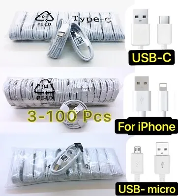 LOT Type-C Fast Charging 6FT Cable For IPhone 6S 8Plus XR Samsung  Android Phone • $149.99