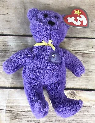 Ty Teenie Beanie Babies HappyMeal Grimace The Bear McDonald 25th Anniversary #12 • $9.95