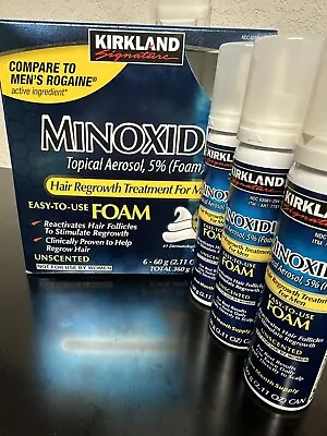 ✳️✳️🔥 Kirkland Minoxidil 5% Foam Men Hair Loss Regrowth Treatment 3 Months ✳️ • $38.88