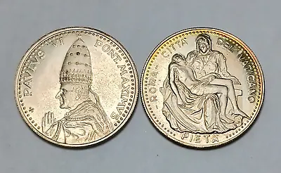 Vatican Medal - Paulus VI (Paul VI) - Michelangelo's Pieta - Catholic Medallion • $7.45