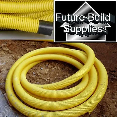 160mm X 50m Upvc Yellow Perforated Gas Duct Flexible Cable Ducting C/w Coupler • £387.22