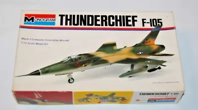 Rare Circa 1973 Monogram Thunderchief F-105 1:72 Scale Plastic Model USA • $20.98