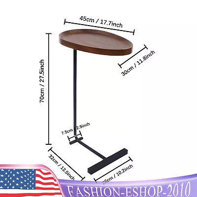 Small Side Table Narrow C Shaped End Table For Sofa Couch And Bed Bedroom • $48.88