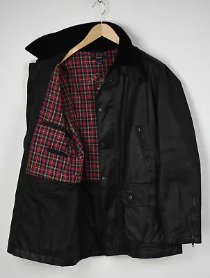 $92.69 • Buy GANT HIGHLAND BIKER Jacket Men's LARGE Wax Look Corduroy Trim Jacket 31586_GS