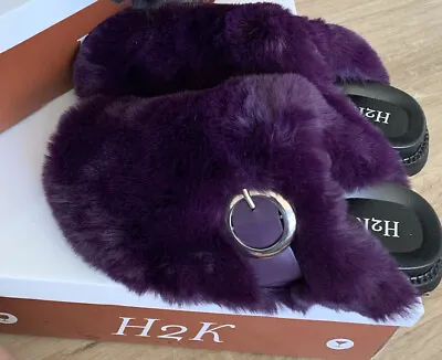 H2K Miss More II Fluffy Faux Fur Shoes New • $19