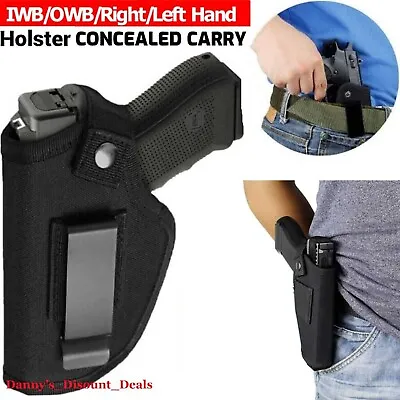 Gun Holster Tactical Concealed Carry Left/right Hand Pistol IWB OWB Universal • $6.59