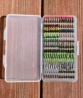 147 PCS/Box Set Of Scud Nymph Larvae Midge Fly Fishing Flies Ultra Thin Case • $45