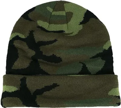 Beanie Stocking Cap Knit Hunting Military Camo Camouflage Jungle Woodland • $8.96