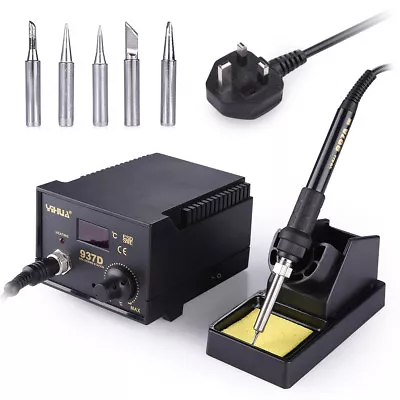 £36.99 • Buy Electric Iron Soldering Station SMD Welder Welding Tool Kit 6 Tips 45W Digital