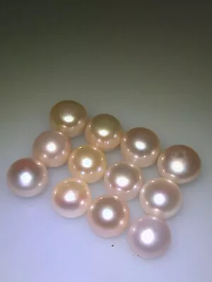 9.5-10.0mm One (1) Loose AAA Vintage Japanese Freshwater Button Pearl Sorbet  • $45