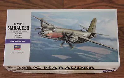 Hasegawa 1/72 B-26B/C Marauder Model Kit #E26/00566 • $12.66