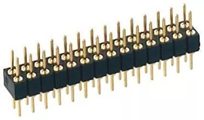 Preci-Dip 2mm 22 Way 2 Row Straight Through Hole Male PCB Header Pin • £4.99