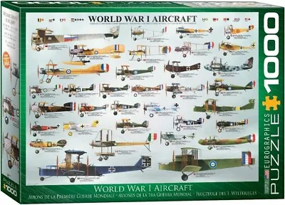 World War I Aircraft 1000 Piece Jigsaw Puzzle 680mm X 480mm By Eurographics • £19.99