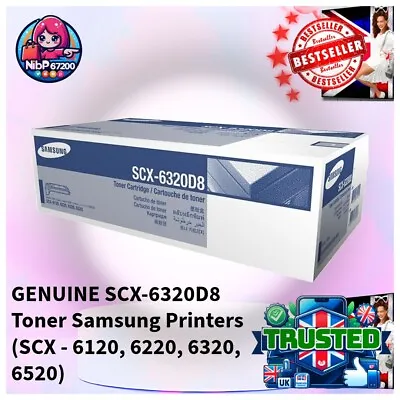 GENUINE SCX-6320D8 Toner Samsung Printers ( SCX - 6120 6220 6320 6520  • £15