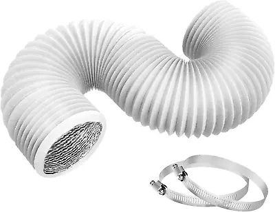 Flexible Insulated 4 Inch X 8Ft Dryer Vent Hose With PVC Aluminum Construction • $14.12