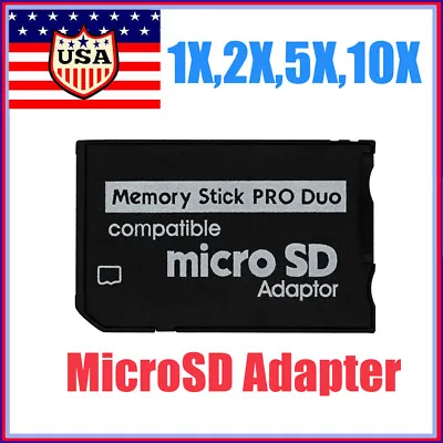 Memory Stick Pro Duo Adapter Converter Camera PSP Micro SD SDHC TF Card Reader • $2.88