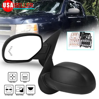 Driver Side Power Heated Tow Mirrors For 2007-2013 Chevy Silverado GMC Sierra • $59.69