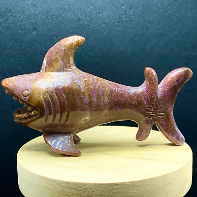 143g Natural Ocean Jasper Shark Hand Carved Quartz Crystal Reiki Healing A987 • $0.99