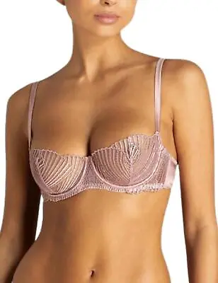  Coco De Mer Athena Balcony Bra Underwired Ladies Luxury Lingerie ATH-005-0 • £87.75