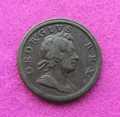 GEORGE 1st 1717 HALFPENNY S3659...MR20-46 • £1