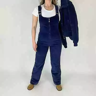 Vintage Obermeyer Blue Corduroy 2 Piece Ski Suit Set! Womens S Youth L • $200