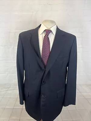 Tom James Men's Dark Navy Blue Subtle Striped Blazer 44R $985 • $80.02