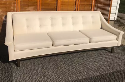 Vintage Mid Century Modern 90  Sofa Couch Paul McCobb Slight Curve Simple Lines • $3488