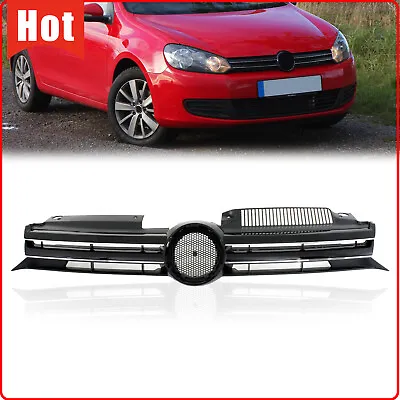 For 2010 2011 2014 VW Golf GTI Jetta MK6 Hatchback Black Upper Grille W/Chrome • $38.75