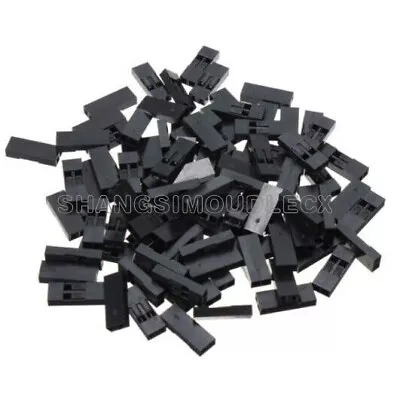 100Pcs 2P Pitch 2.54mm Dupont Jumper Wire Cable Housing Female Pin Connector • $1.06