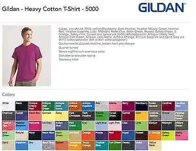 100 Gildan T-SHIRTS BLANK BULK LOTS Colors Or 108 White Plain S-XL Wholesale 50 • $22.09