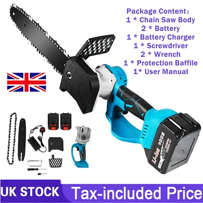 10 Inch Cordless Chainsaw Electric Handheld Wood Cutter + 2x Battery For Makita • £48.99