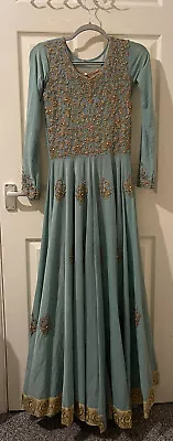 Indian Pakistani Long Dress Mint Colour Size M • £50