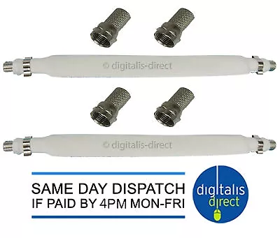 £3.49 • Buy 2 X Caravan Window Flat Ribbon Satellite TV Aerial Coax Cables Motorhome