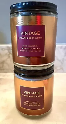 Bath And Body Works  Vintage  1 Wick Candle NEW Men's Collection 14 Oz Total • $17