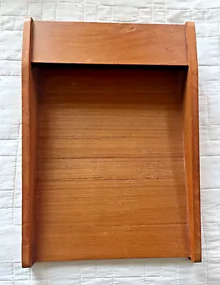 Vintage Teak Wood Single Office Desk Paper Tray From Thailand • $39.99