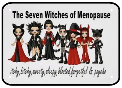 The Seven Witches Of Menopause Quote Metal Sign Plaque • £6.99