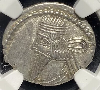 NGC Ch XF Pacorus 78-120 AD PARTHIAN PARTHIA KINGDOM Persian DRACHM SILVER COIN • $199.99