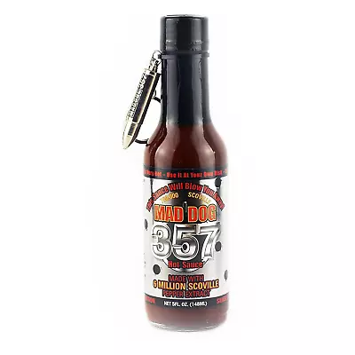 Mad Dog 357 Silver Collector'S Edition Hot Sauce With Bullet Key Chain Made 5 Oz • $32.06