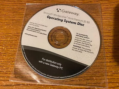 🤘Windows Vista 32-bit Home Premium Operating System Disc Gateway Sealed • $15.99