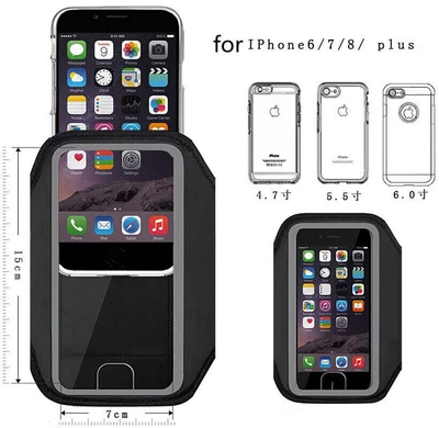 $15.19 • Buy Sports Waterproof Arm Band Touchscreen Phone Cover For IPhone 6/7/8plus/11/12