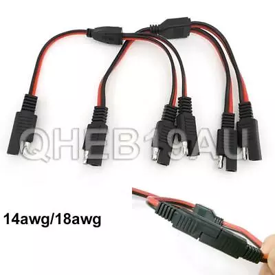 SAE Power Extension Connector Cable Solar Panel Battery Adapter 14AWG 18AWG 26H • $5.92