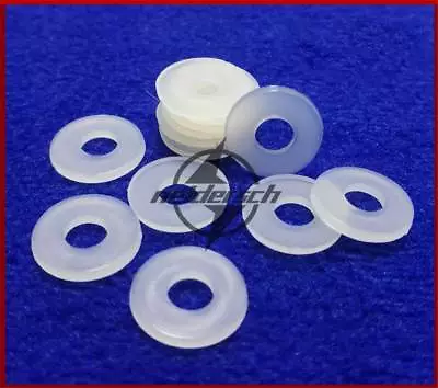 New White Nylon Flat Washer Plastic Washer Nylon Insulation Gasket M2 -M12 • $4