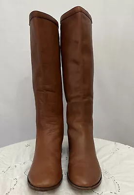 J.CREW Womens Brown Leather  Classic Riding Boots  Size 8 Read All Details • $25