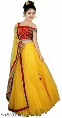 $60.60 • Buy Indian Festive Party Wear Kids Dress,Semi-Stitched Girl Designer Lehenga Choli