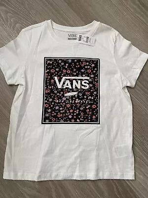 BNWT Vans Ladies White Short Sleeved T Shirt Top UK Size L • £5.99