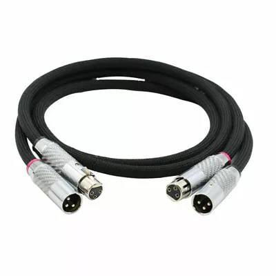 Pair Hi-End 5N OCC Silver Plated Wire HIFI Audio Balance Interconnect XLR Cable • £32.40