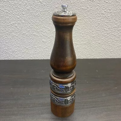 Vintage International Silver Pepper Mill Grinder 10  Mid-Century Silver Plated • $29.99