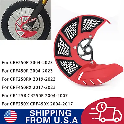 Front Brake Disc Guard Case Cover For CR125R CR250R CRF250R CRF450R CRF250RX Red • $26.99