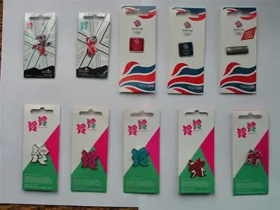 CHEAP Olympic Pins Wenlock Mandeville Team GB 2012 Logo Red Blue Pink Union Jack • £2.99