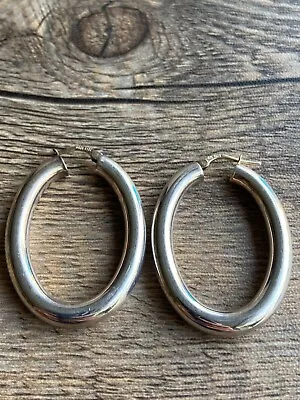 Milor Italy .925 SILVER  Hoop Earrings Women's Classics~VIEW PICS FOR SIZE • $19